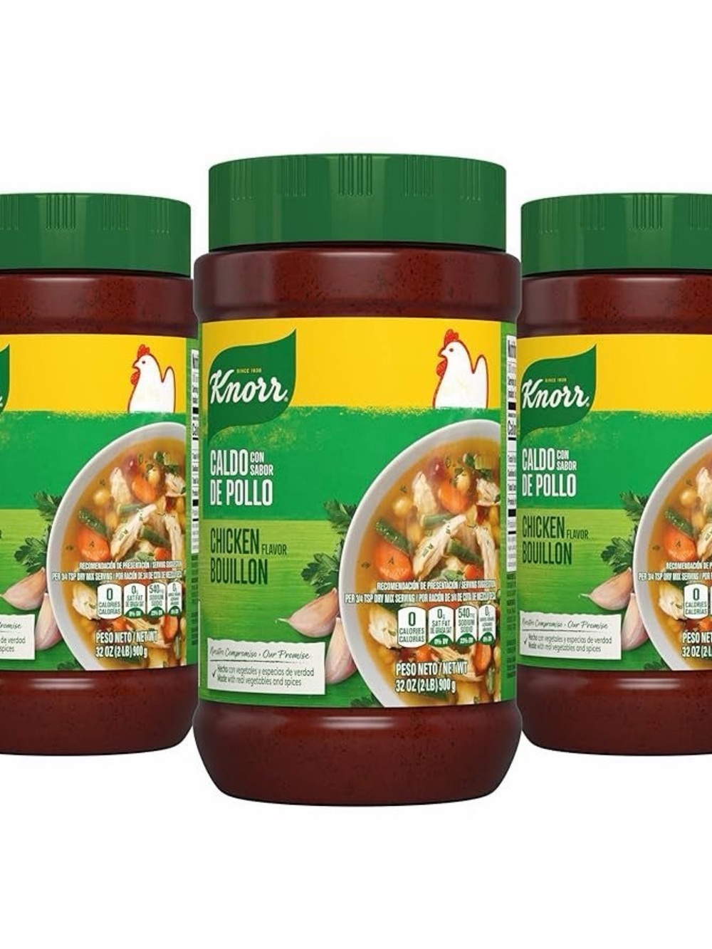 NOR Chicken Bouillon Jar - Green, Yellow & White